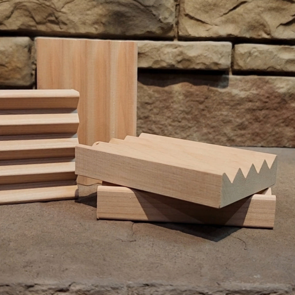 Alder Natural Wood Boardwalk Style Soap Dish
