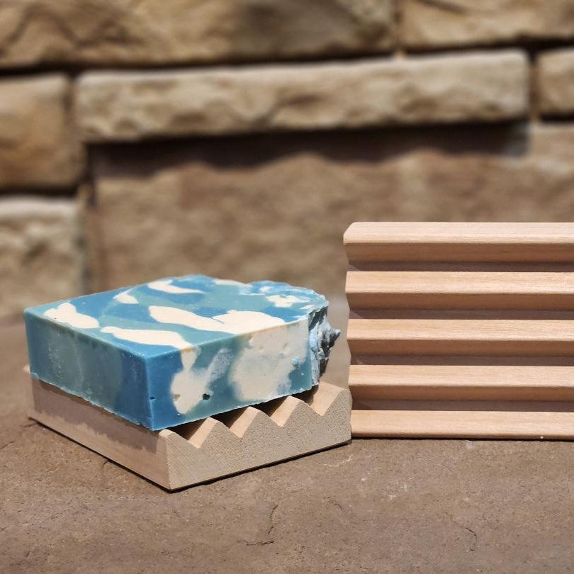 Alder Natural Wood Boardwalk Style Soap Dish