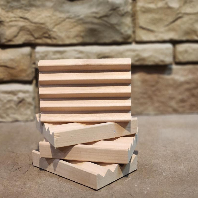 Alder Natural Wood Boardwalk Style Soap Dish